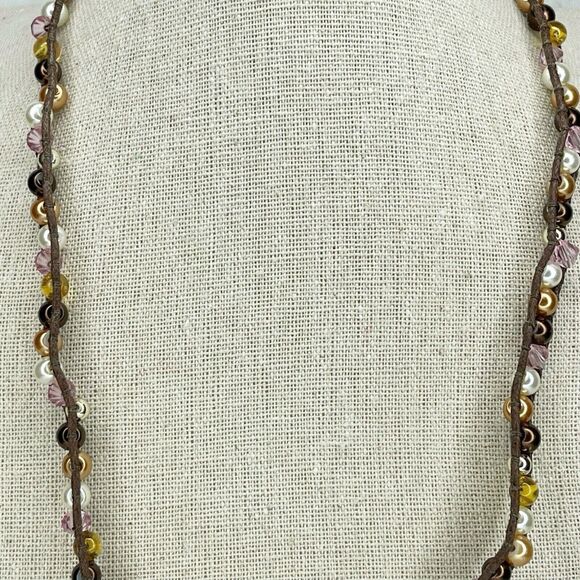 Ladder Beaded Abalone Shell Toggle Wrap Bracelet - Picture 4 of 5